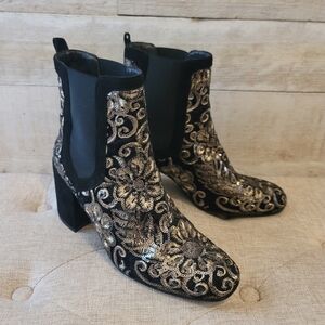 Stuart Weitzman Suede Embellished Chelsea Boots